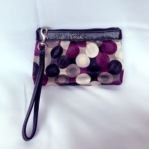 Coach wristlet multicolored